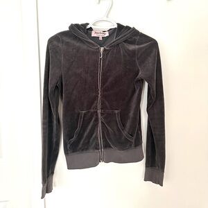 Juicy Couture Grey Velvet Hoodie